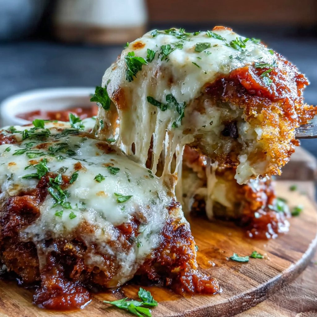 Knusprig gebackener Auberginen Parmesan