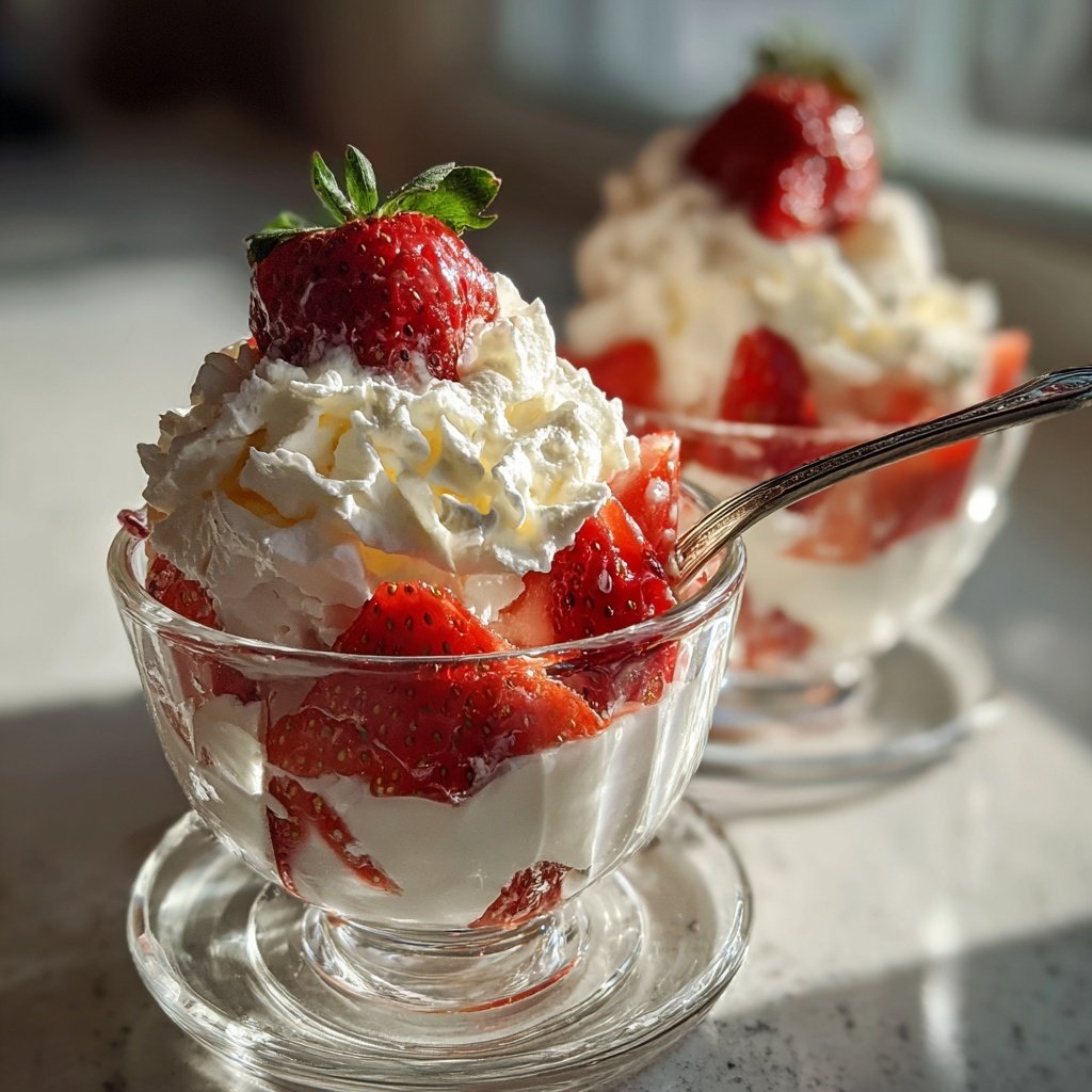Decadent Strawberry Whipped Cream Cups