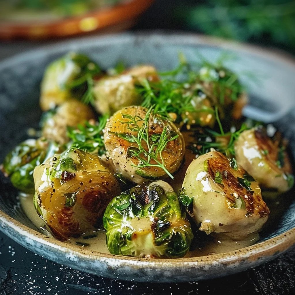 Rosenkohl in Frischkäse Senfsauce