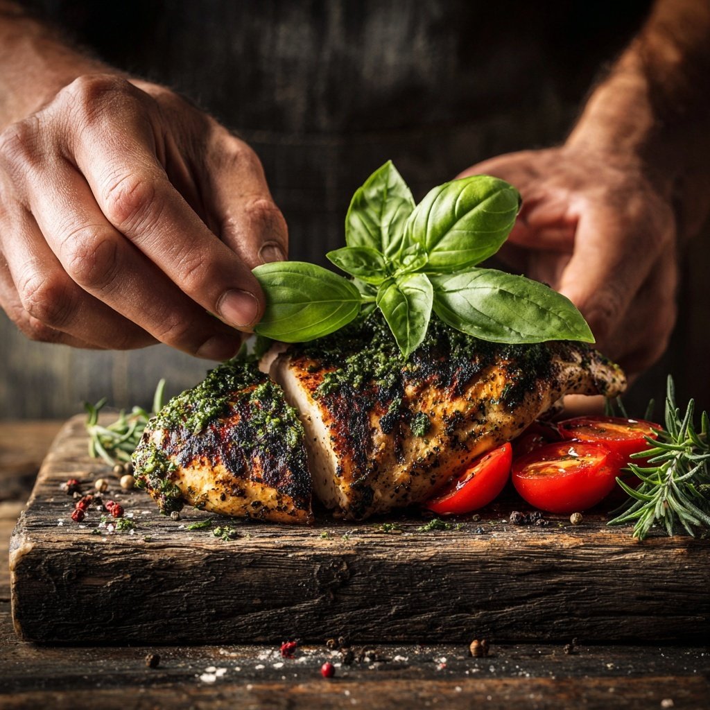 Balsamico Huhn Caprese Frisches Basilikum