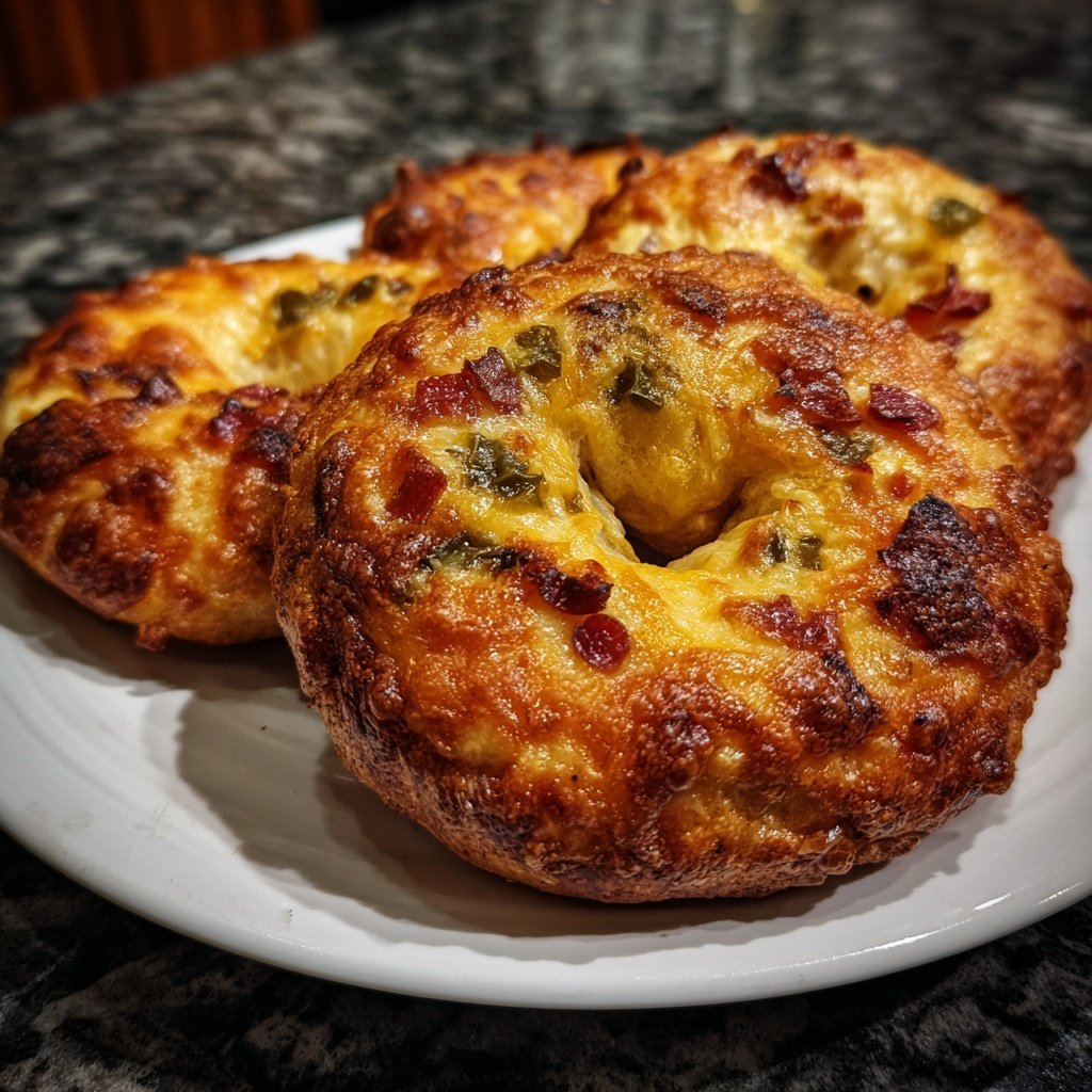 Protein Bagels mit Jalapeño Cheddar Käse