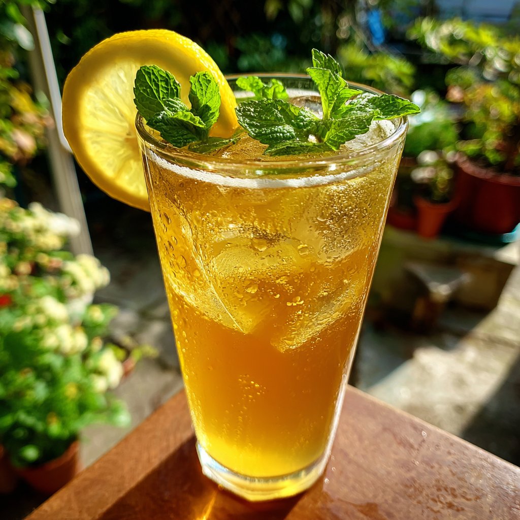 Zitronen-Honig-Eistee mit Grüntee