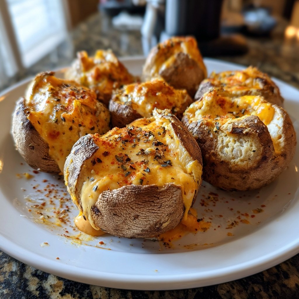 Buffalo gefüllte Pilze