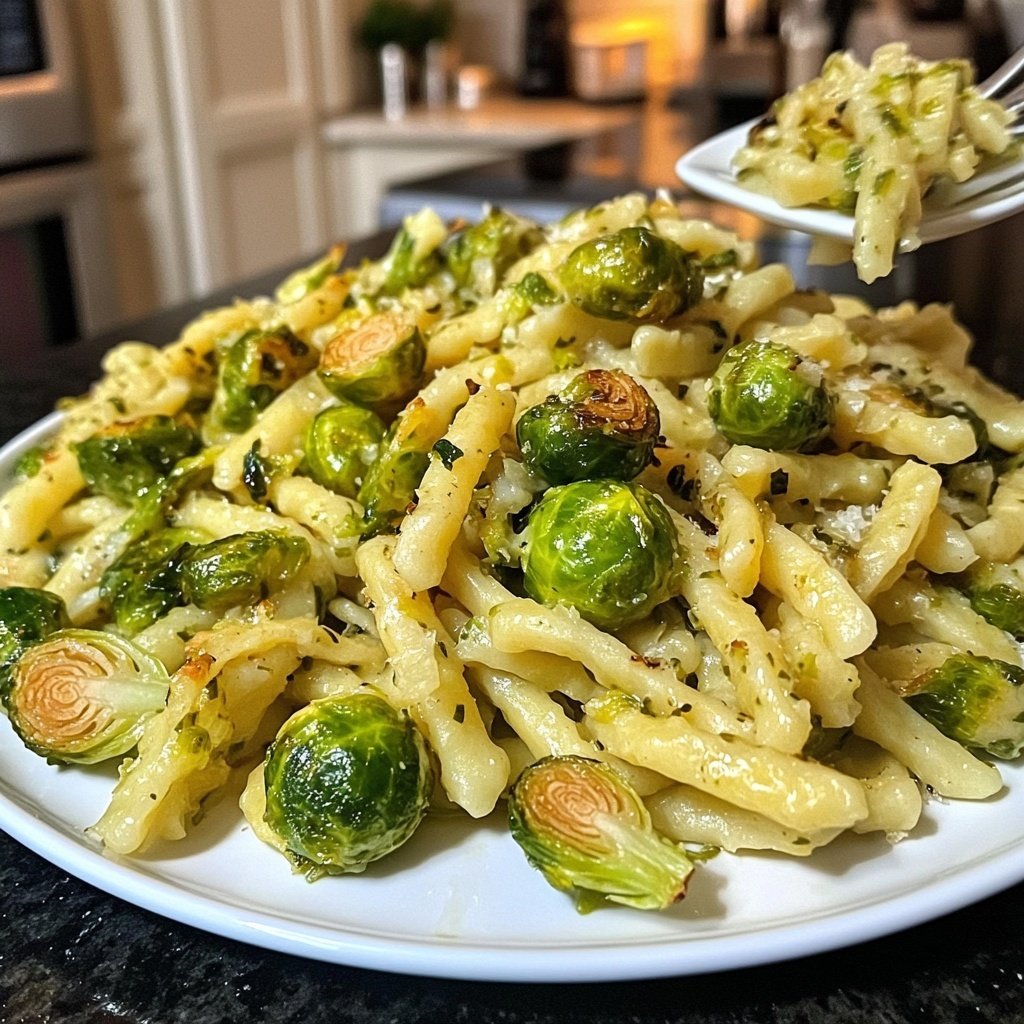 Spätzle mit Rosenkohl