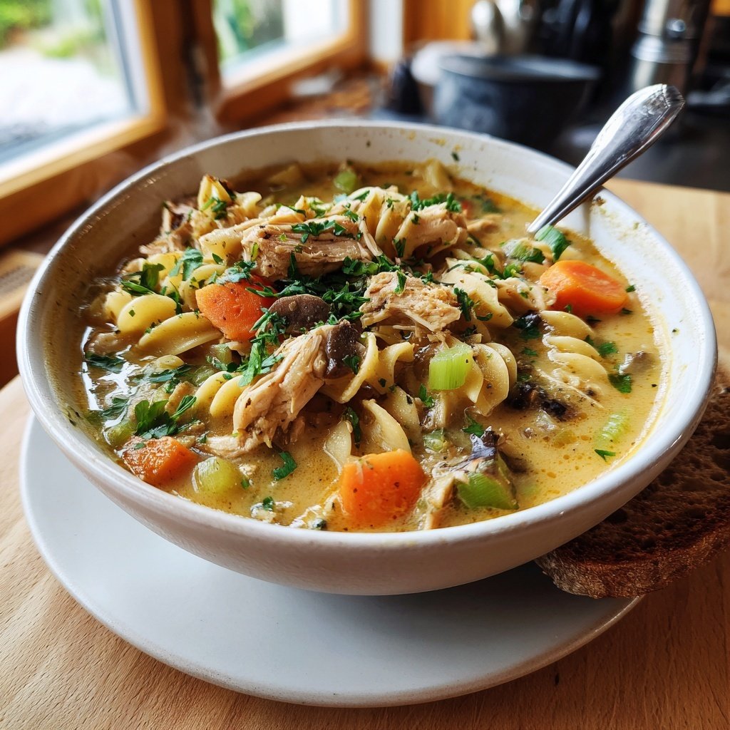 Cremige Hühnersuppen-Nudelsuppe Ultimativ