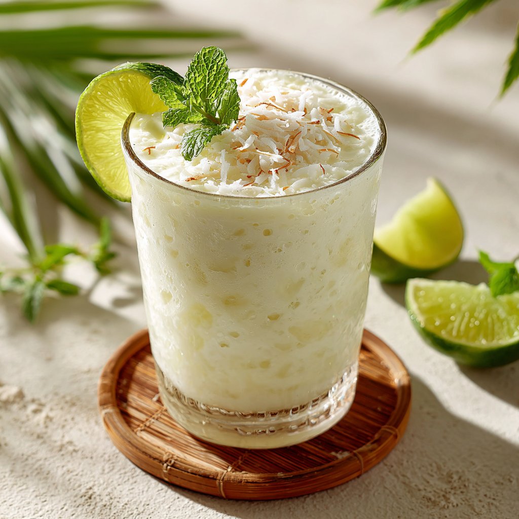 Kokos-Limetten Eis-Latte