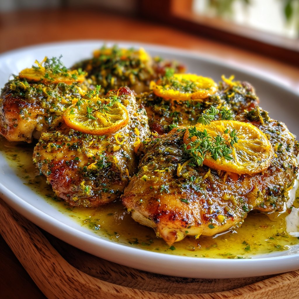 Lebhaftes Zitruskräuter Hähnchen