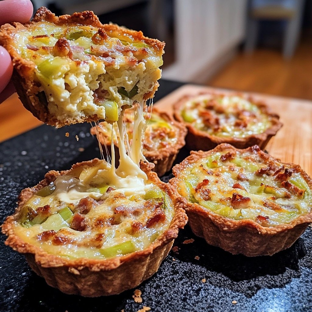 Mini-Quiches mit Lauch und Speck