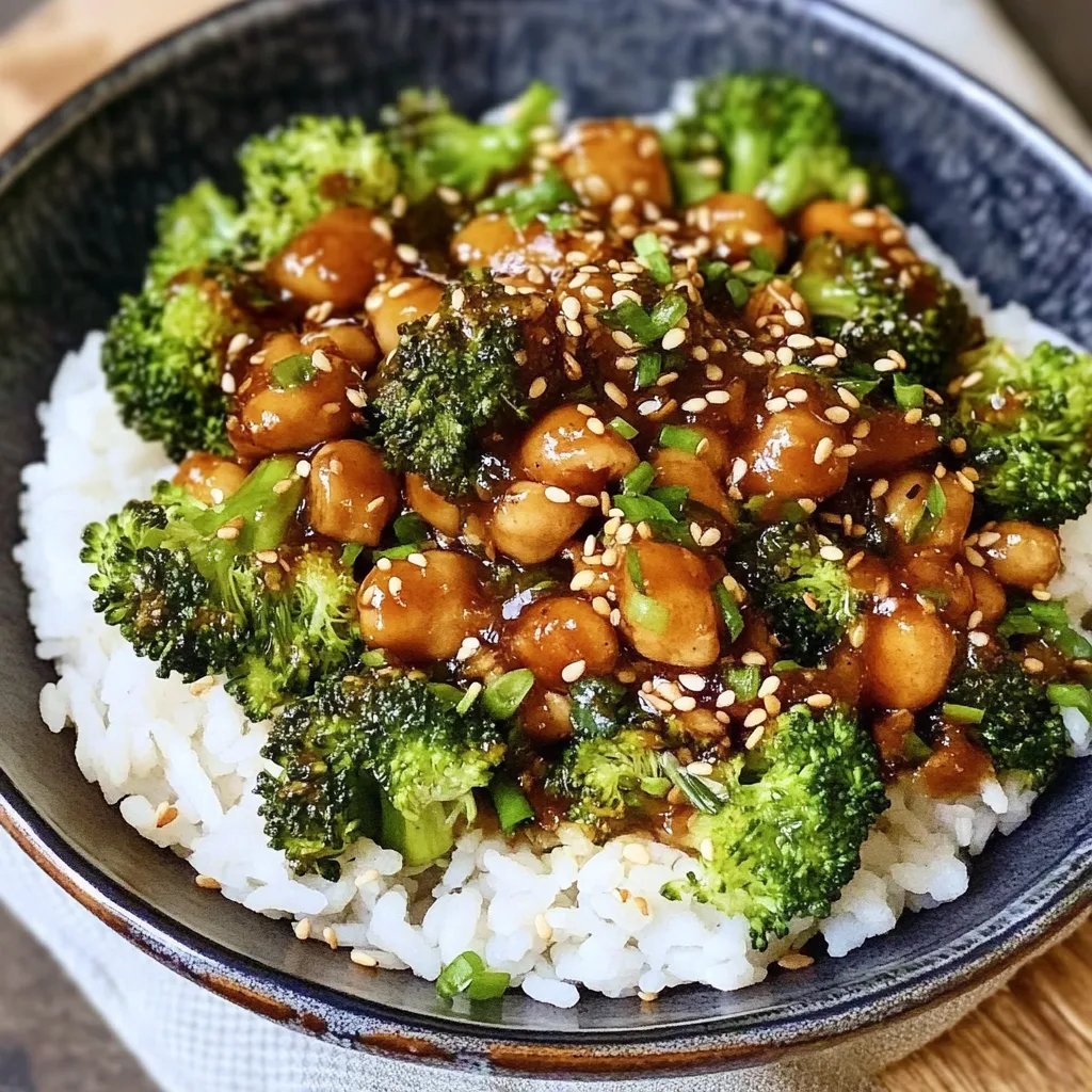 Knoblauch-Brokkoli-Pfanne mit Kichererbsen