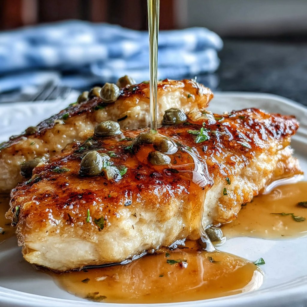 Cremiges Zitronen Hähnchen Piccata