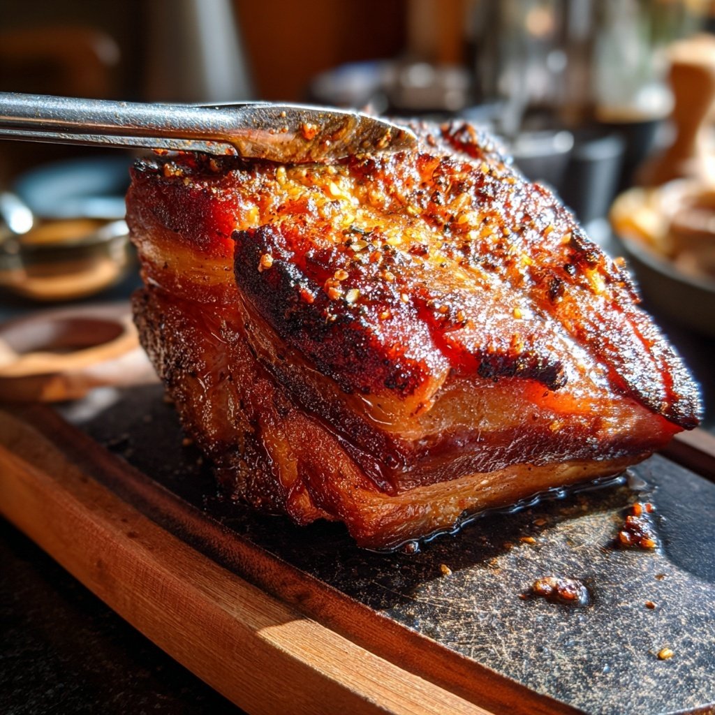 Schweinebauch mit jamaikanischen Aromen