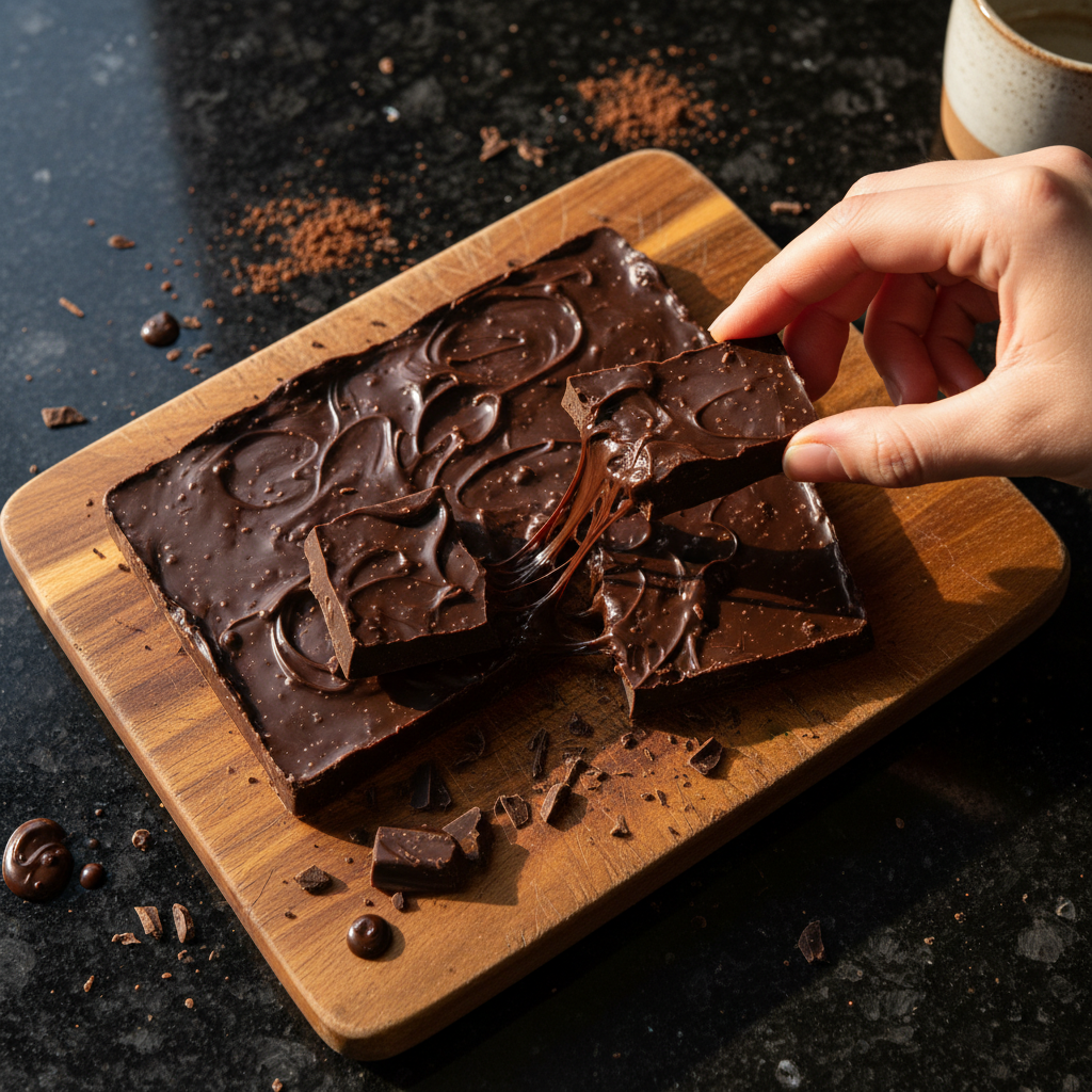 Zuckerfreie Zartbitter Schokoladen Stücke